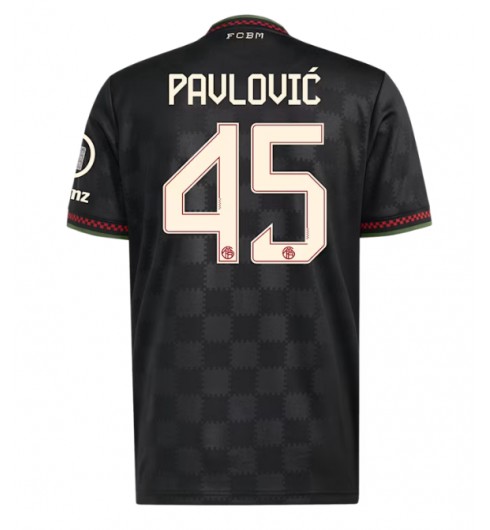 Bayern Munich Aleksandar Pavlovic #45 Alternativní Dres 2025-26 Krátký Rukáv Bayern Munich Aleksandar Pavlovic #45 Alternativní Dres 2025-26 Krátký Rukáv